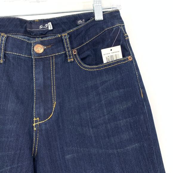 Y2K Seven7 Women's Size 6 Flare Leg Jeans Dark Wash Denim NEW - Picture 5 of 9